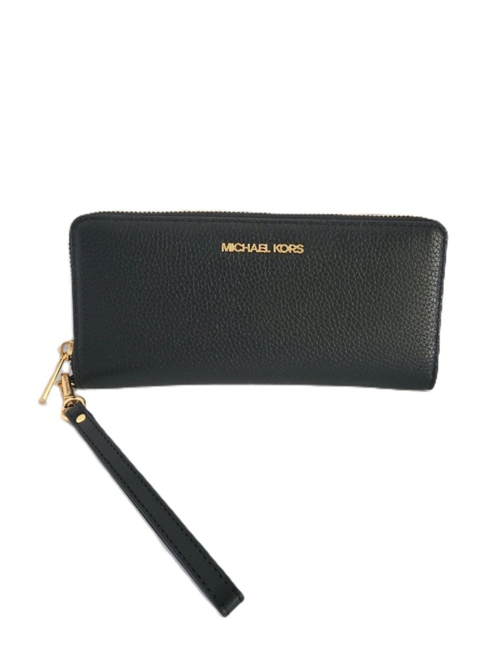 Michael Kors Jet Set Travel Large Continental Wallet Wristlet Black Leather